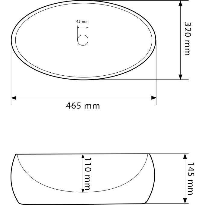 Умивальник VBI Veneto Aiax Glossy VBI-012809 (46x32 см, мармур глянсовий, чаша), Доступні розміри: 46 x 32, Колір виробника: мармур глянсовий, фото , изображение 5