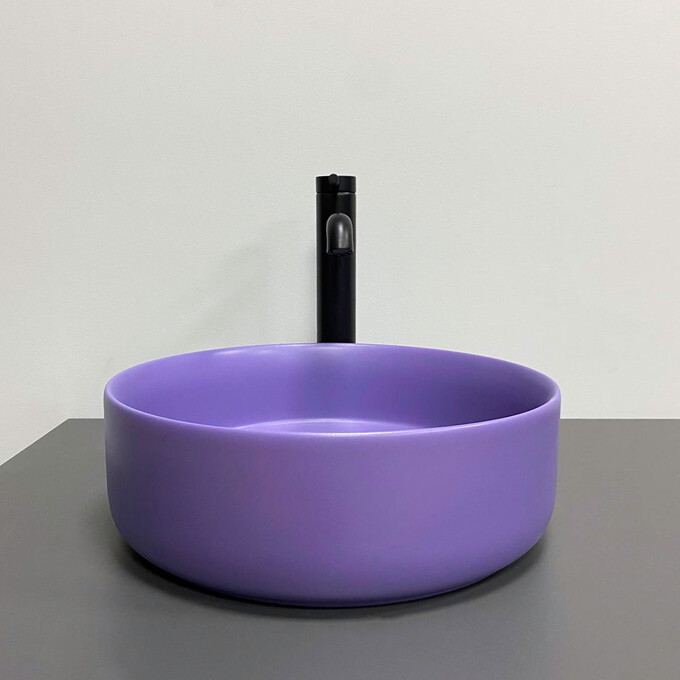 Умивальник VBI Prato Lavender Matt VBI-011412 (36 см, лавандовий матовий, чаша), Доступні розміри: 36 x 36, Колір виробника: лавандовий матовий, фото , изображение 3