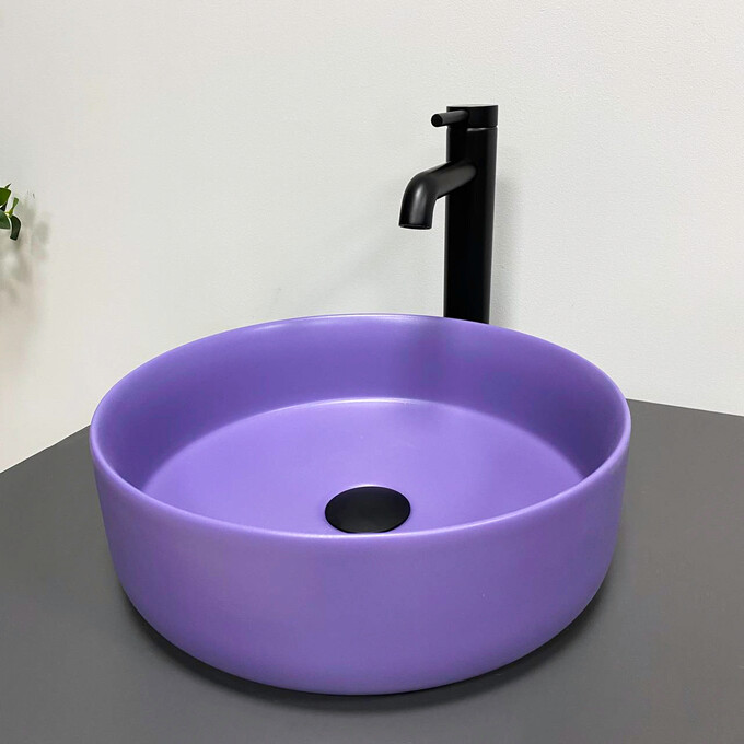 Умивальник VBI Prato Lavender Matt VBI-011412 (36 см, лавандовий матовий, чаша), Доступні розміри: 36 x 36, Колір виробника: лавандовий матовий, фото 