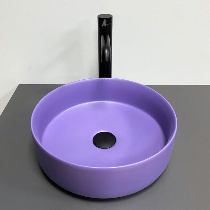 Умивальник VBI Prato Lavender Matt VBI-011412 (36 см, лавандовий матовий, чаша), Доступні розміри: 36 x 36, Колір виробника: лавандовий матовий, фото , изображение 2
