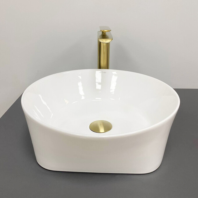 Умивальник VBI Panni White Glossy VBI-016500 (40 см, білий глянсовий, чаша), фото , изображение 4