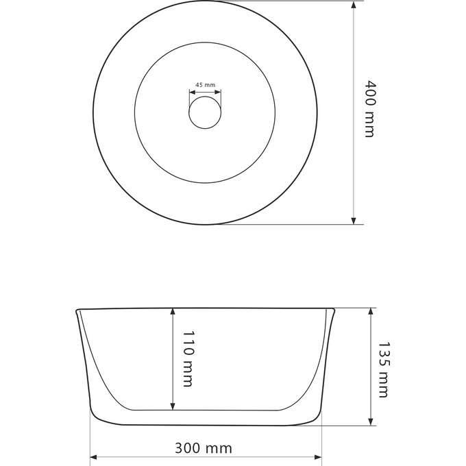 Умивальник VBI Panni White Glossy VBI-016500 (40 см, білий глянсовий, чаша), фото , изображение 5