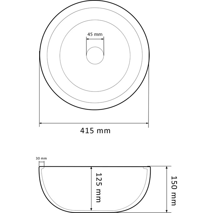Умивальник VBI Corridonia Beige Stone Matt VBI-016100 (42 см, матовий бежевий камінь, чаша), фото , изображение 7