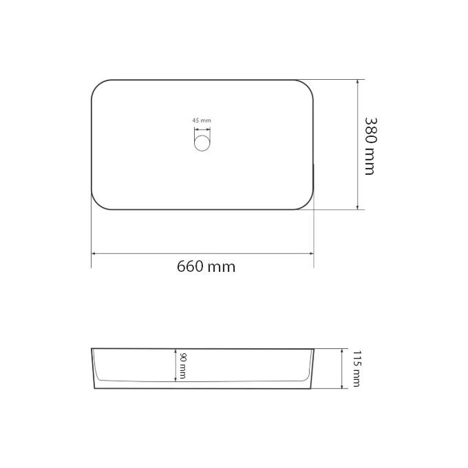 Умивальник VBI Vestone 65 White Glossy VBI-017002 (66x38 см, білий глянсовий), Доступні розміри: 66 x 38, Колір виробника: білий глянець, фото , изображение 4