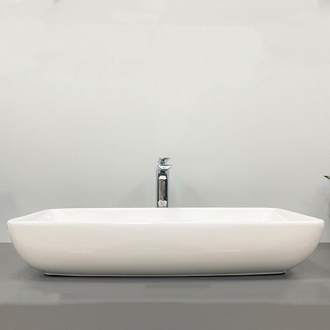 Умивальник VBI Silvi White Glossy VBI-015101 (70x38 см, білий глянсовий, чаша), Доступні розміри: 70 x 38, Колір виробника: білий глянець, фото , изображение 3