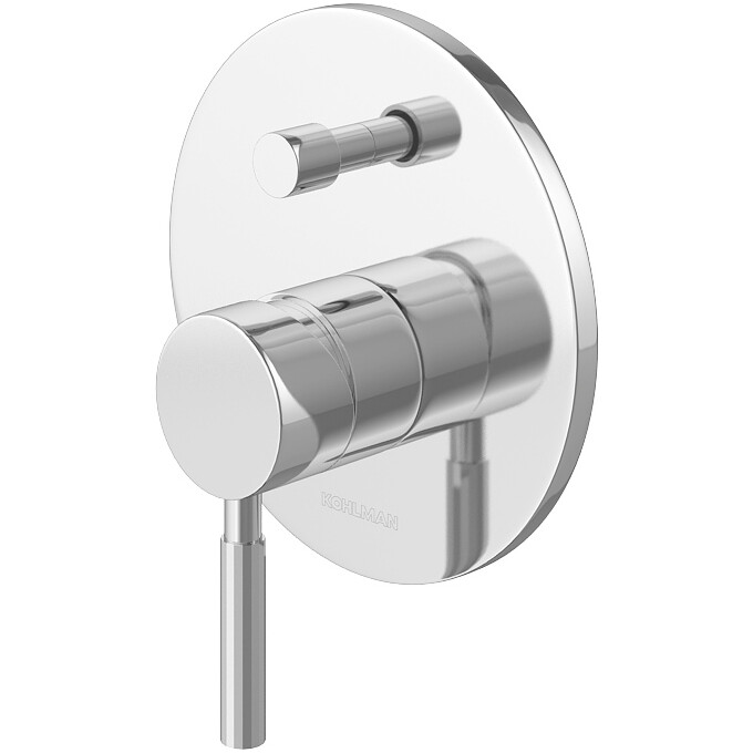 Смеситель скрытого монтажа для ванны Kohlman Roxin Chrome KPL-QW210R (с лейкой и шлангом, внутренняя часть в комплекте), фото 3