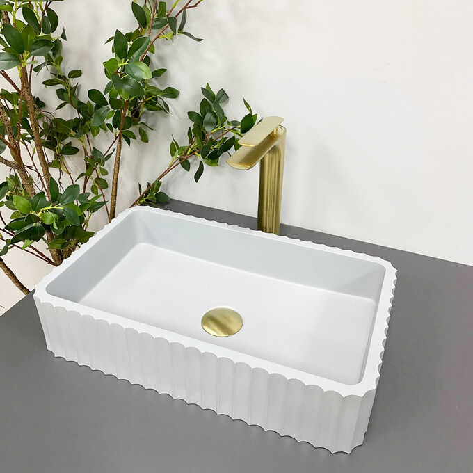 Умивальник VBI Florentia Grey Matt VBI-015002 (49x30 см, сірий матовий), Колір виробника: сірий матовий, фото , изображение 3