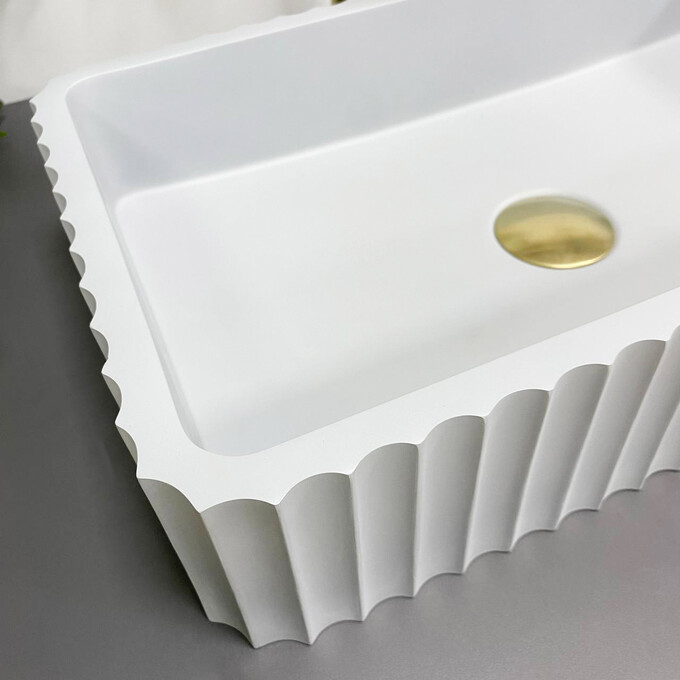 Умивальник VBI Florentia Grey Matt VBI-015002 (49x30 см, сірий матовий), Колір виробника: сірий матовий, фото , изображение 4