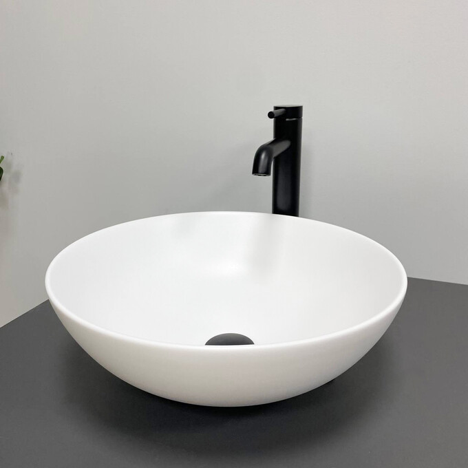 Умивальник VBI Amalfi White Matt VBI-013400 (40 см, білий матовий, чаша), Доступні розміри: 39 x 39, Колір виробника: білий матовий, фото 