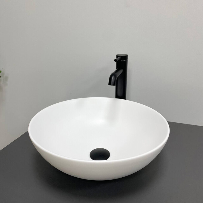 Умивальник VBI Amalfi White Matt VBI-013400 (40 см, білий матовий, чаша), Доступні розміри: 39 x 39, Колір виробника: білий матовий, фото , изображение 2