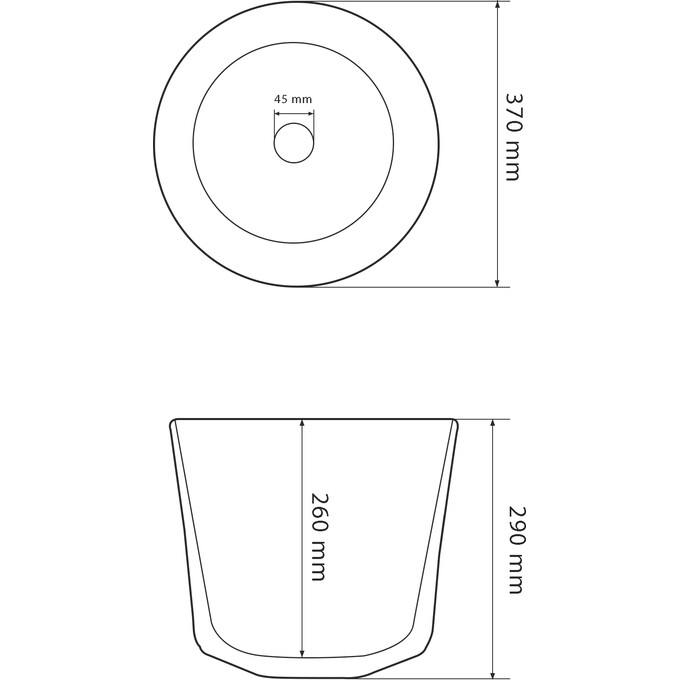 Умивальник VBI Prazzo White Glossy VBI-016604 (37 см, білий глянсовий, чаша), фото , изображение 4