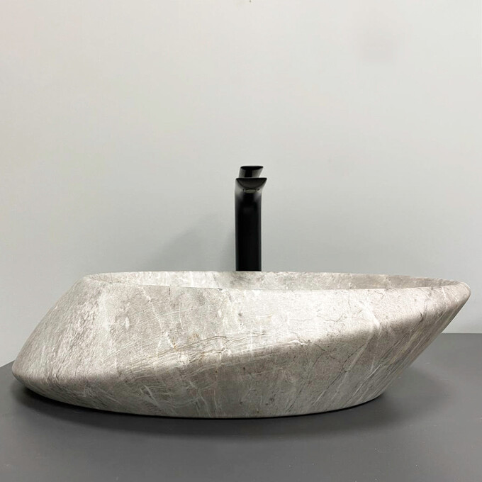 Умивальник VBI Rotello Stone Matt VBI-017101 (51x37 см, камінь матовий, чаша), Доступні розміри: 51 x 37, Колір виробника: камінь матовий, фото , изображение 3