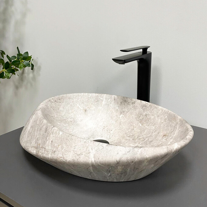 Умивальник VBI Rotello Stone Matt VBI-017101 (51x37 см, камінь матовий, чаша), Доступні розміри: 51 x 37, Колір виробника: камінь матовий, фото , изображение 2