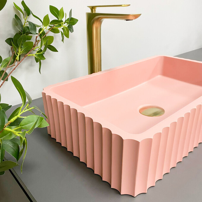 Умивальник VBI Florentia Pink Matt VBI-015005 (49x30 см, рожевий матовий), Колір виробника: рожевий матовий, фото , изображение 4