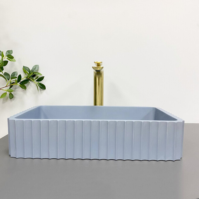 Умивальник VBI Florentia Blue Matt VBI-015003 (49x30 см, синій матовий), Колір виробника: синій матовий, фото , изображение 3