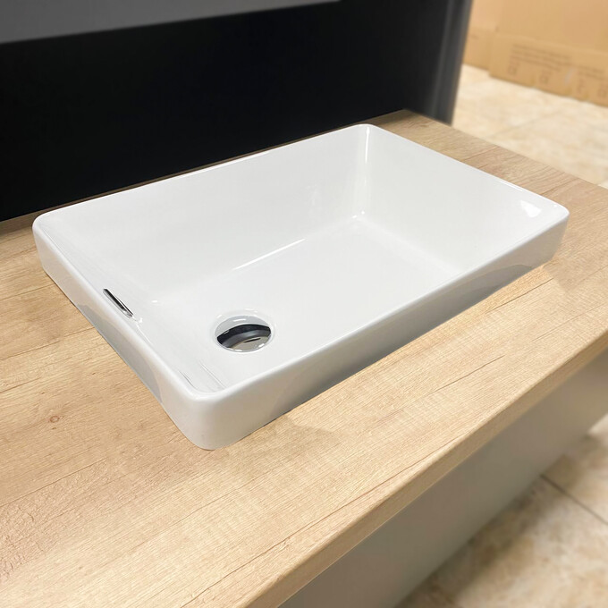 Умивальник VBI Toritto White Glossy VBI-018020 (51x35 см, білий глянсовий), Доступні розміри: 51 x 35, Колір виробника: білий глянець, фото , изображение 3