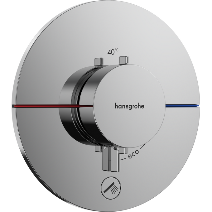 Смеситель скрытого монтажа с термостатом для душа Hansgrohe ShowerSelect Comfort S Chrome 15562000+01500180 (хром, внутренняя часть в комплекте), Цвет производителя: хром, фото 2
