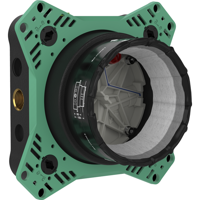 Смеситель скрытого монтажа с термостатом для душа Hansgrohe ShowerSelect Comfort S Brushed Black Chrome 15562340+01500180 (брашированный черный хром, внутренняя часть в комплекте), Цвет производителя: брашированный черный хром, фото 4