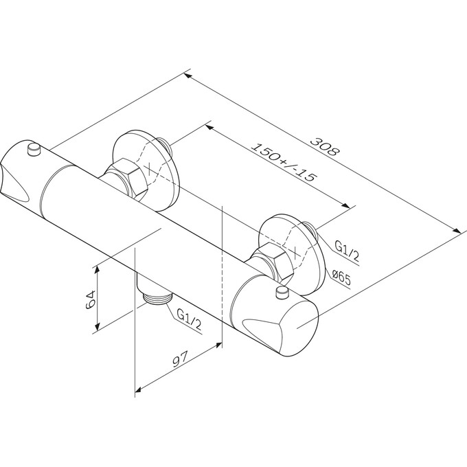 Смеситель для душа с термостатом Am.Pm Hit F9Y40000, фото 10