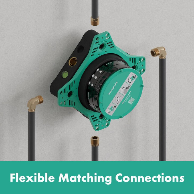 Смеситель скрытого монтажа с термостатом для душа Hansgrohe ShowerSelect Comfort Q Chrome 15589000+01500180 (хром, внутренняя часть в комплекте), Цвет производителя: хром, фото 10