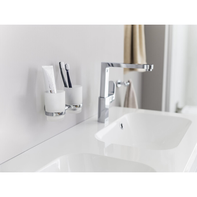 Стакан для зубных щеток Ravak Chrome CR 220.00CR (X07P189, настенный, двойной), фото 2