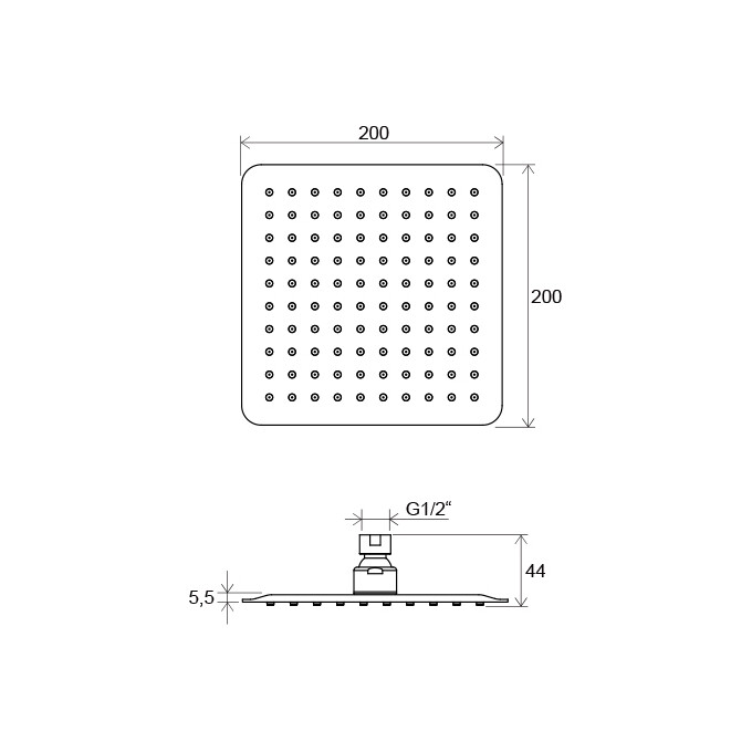 Верхний душ Ravak Chrome 982.01CR (X07P334), фото 2