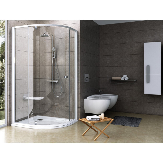 Душевая кабина Ravak Pivot PSKK3-90 (37677100Z1, 90x90 см, стекло прозрачное, профиль белый), Доступные размеры: 90 x 90, Цвет производителя: прозрачное стекло, отделка белая, фото 