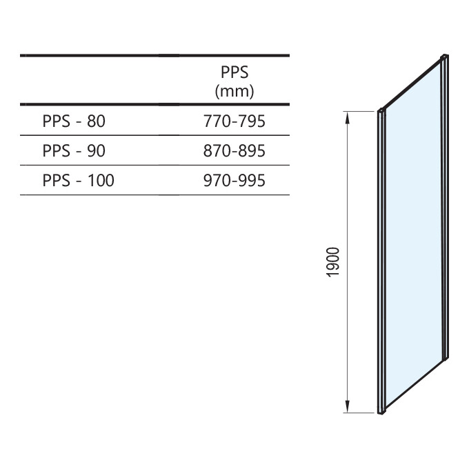 Неподвижная часть душевой кабины Ravak Pivot PPS-90 (90G70100Z1, 90 см, стекло прозрачное, профиль белый), Доступные размеры: 90, Цвет производителя: прозрачное стекло, отделка белая, фото 5