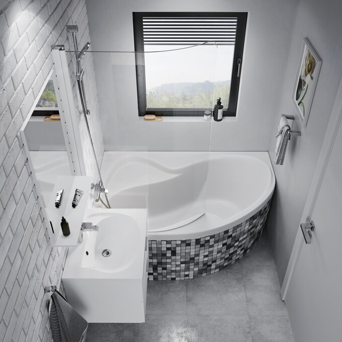 Акриловая ванна Ravak Rosa II L C221000000 (170x105 см, угловая, левая), Доступные размеры: 170 x 105 L, фото 3