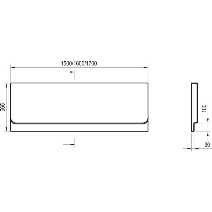 Панель для ванны Ravak Chrome CZ72100A00 (150 см, фронтальная), фото 3