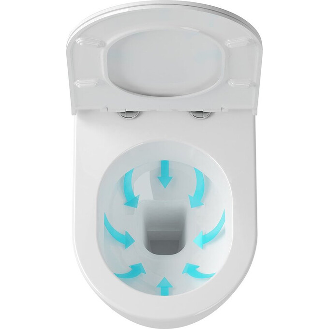 Подвесной унитаз Ravak Uni Chrome X01516 (без сиденья), фото 6