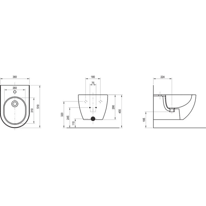 Биде подвесное Ravak Chrome X01517, фото 11