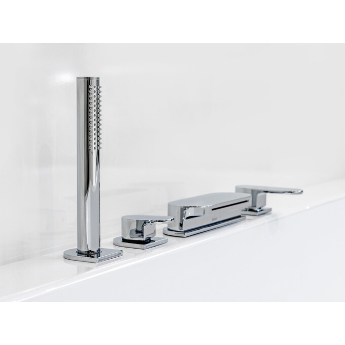 Змішувач на борт ванни Ravak Chrome CR 025.00CR (X070073, каскадний вилив, на чотири отвори), фото , изображение 5
