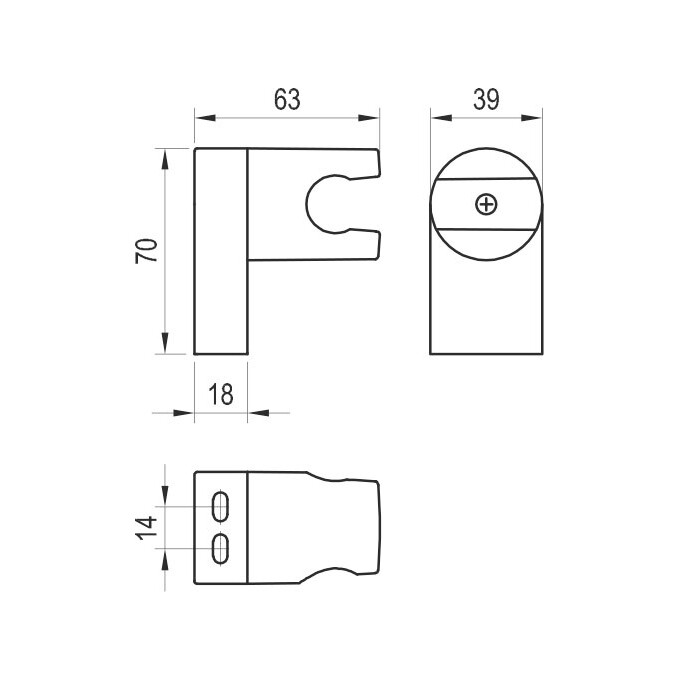 Держатель для душа Ravak Chrome 611.20BLM (X07P674, черный матовый), Цвет производителя: черный матовый, фото 3