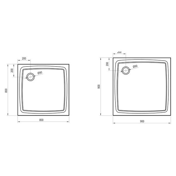 Душевой поддон Ravak Perseus Pro Flat Pro-90 (XA037711010, 90x90 см), фото 7
