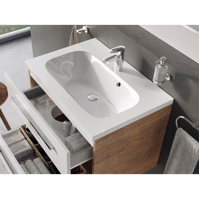 Умывальник Ravak Chrome 70 XJG01170000 (70x49 см, белый глянцевый), Доступные размеры: 70 x 49, Цвет производителя: белый, фото 2