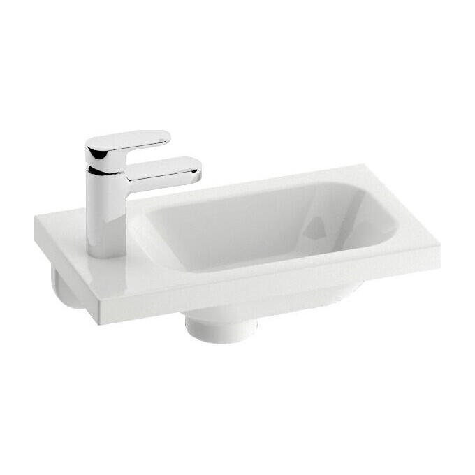Умивальник Ravak Chrome L 40 XJGL1100000 (40x22 см, білий глянсовий), фото 