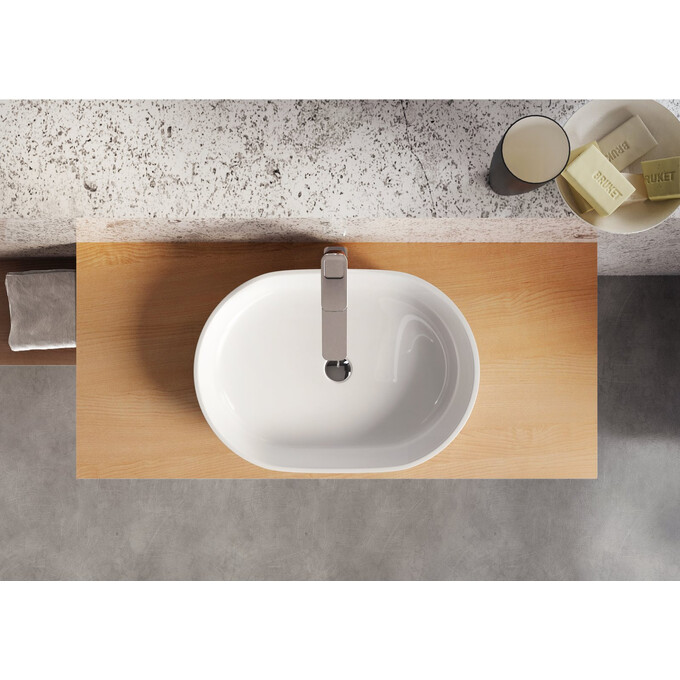 Умывальник Ravak Moon 2 XJN01300002 (56x40 см, белый глянцевый), фото 4