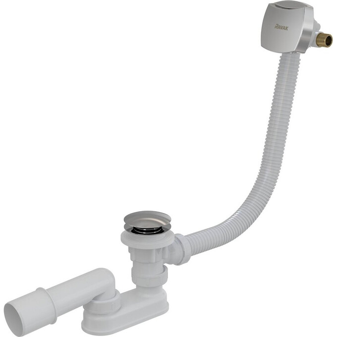 Сифон для ванны Ravak 570 C-C S/R chrome (X01440, с переливом, нажимной), фото 