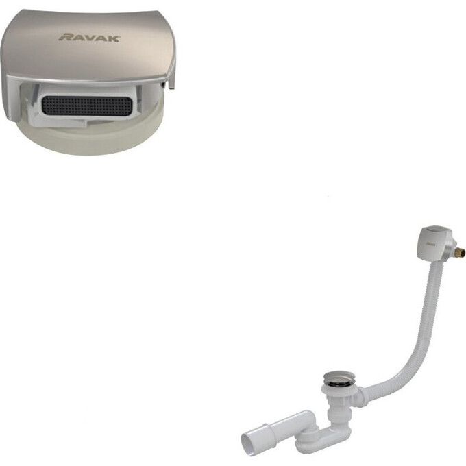 Сифон для ванны Ravak 570 C-C S/R chrome (X01440, с переливом, нажимной), фото 2