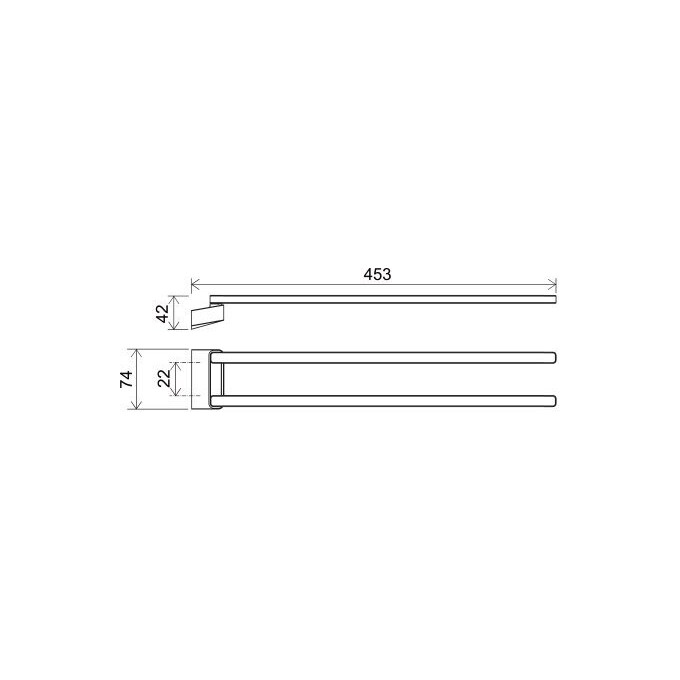 Полотенцедержатель Ravak 10° TD 340 (X07P328, хром, двойной, поворотный), Цвет производителя: хром, фото 4