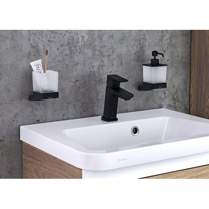 Дозатор для жидкого мыла Ravak 10° TD 231.20BL (X07P559, черный, настенный), Цвет производителя: черный, фото 2