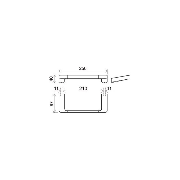 Рушникотримач Ravak 10° TD 300.20BL (X07P560, чорний), Колір виробника: чорний, фото , изображение 4