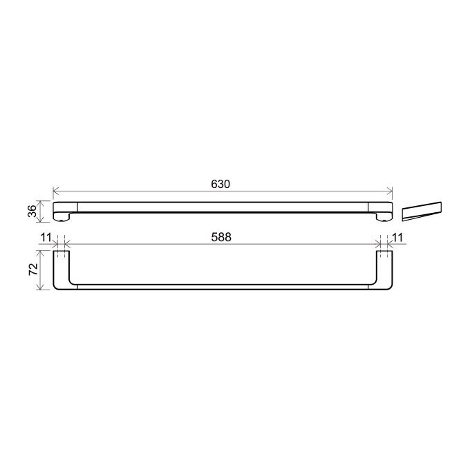Рушникотримач Ravak 10° TD 310.20BL (X07P561, чорний), Колір виробника: чорний, фото , изображение 3