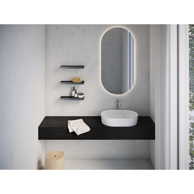 Полка в ванную Ravak Slim S X07P575 (27.8x10.3 см, черная/хром, настенная), Цвет производителя: черный, хром, фото 2