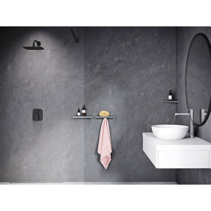 Полка в ванную Ravak Slim S X07P575 (27.8x10.3 см, черная/хром, настенная), Цвет производителя: черный, хром, фото 3