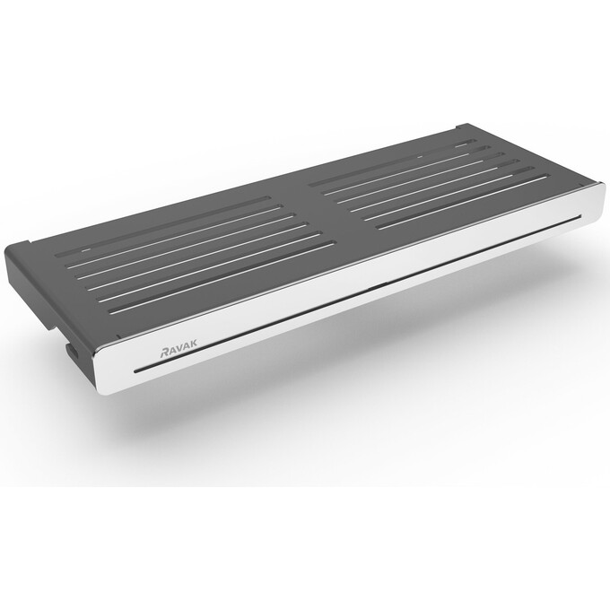 Полка в ванную Ravak Slim S X07P575 (27.8x10.3 см, черная/хром, настенная), Цвет производителя: черный, хром, фото 7