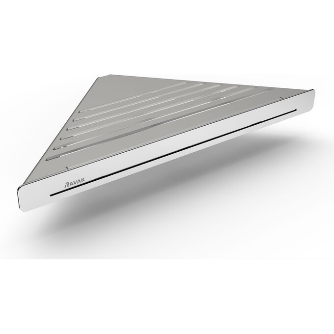 Полка в ванную Ravak Slim C X07P578 (29x20.6 см, сатин/хром, настенная, угловая), Цвет производителя: сатин, хром, фото 5