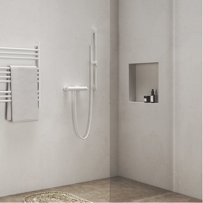 Штанга для душу Ravak Chrome 974.10WV (X07P691, біла матова, 70 см), Колір виробника: білий матовий, фото , изображение 2