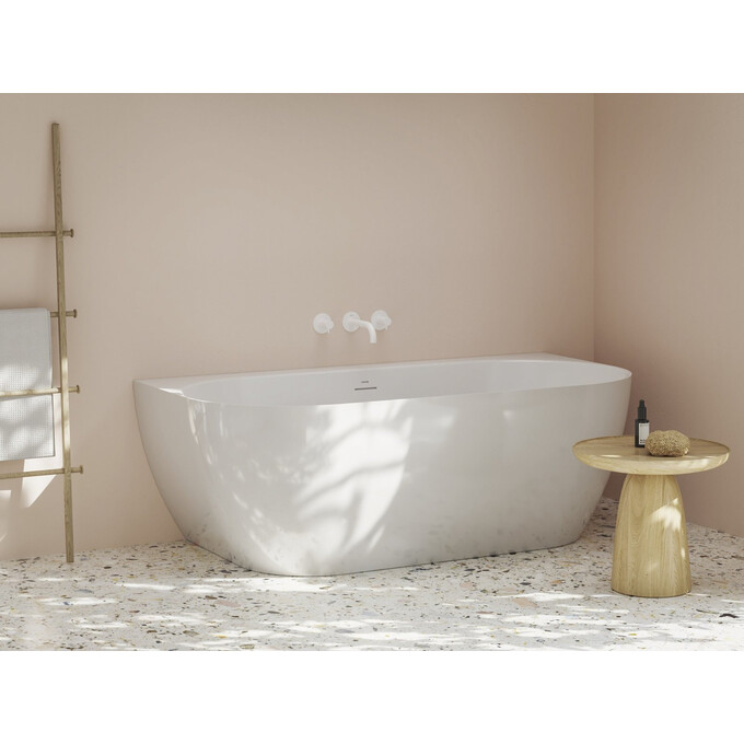 Акрилова ванна Ravak Freedom Wall Tec CE31000000 (170x87 см, пристінна, з ніжками та сифоном), Колір виробника: білий глянець, сифон хром, фото 